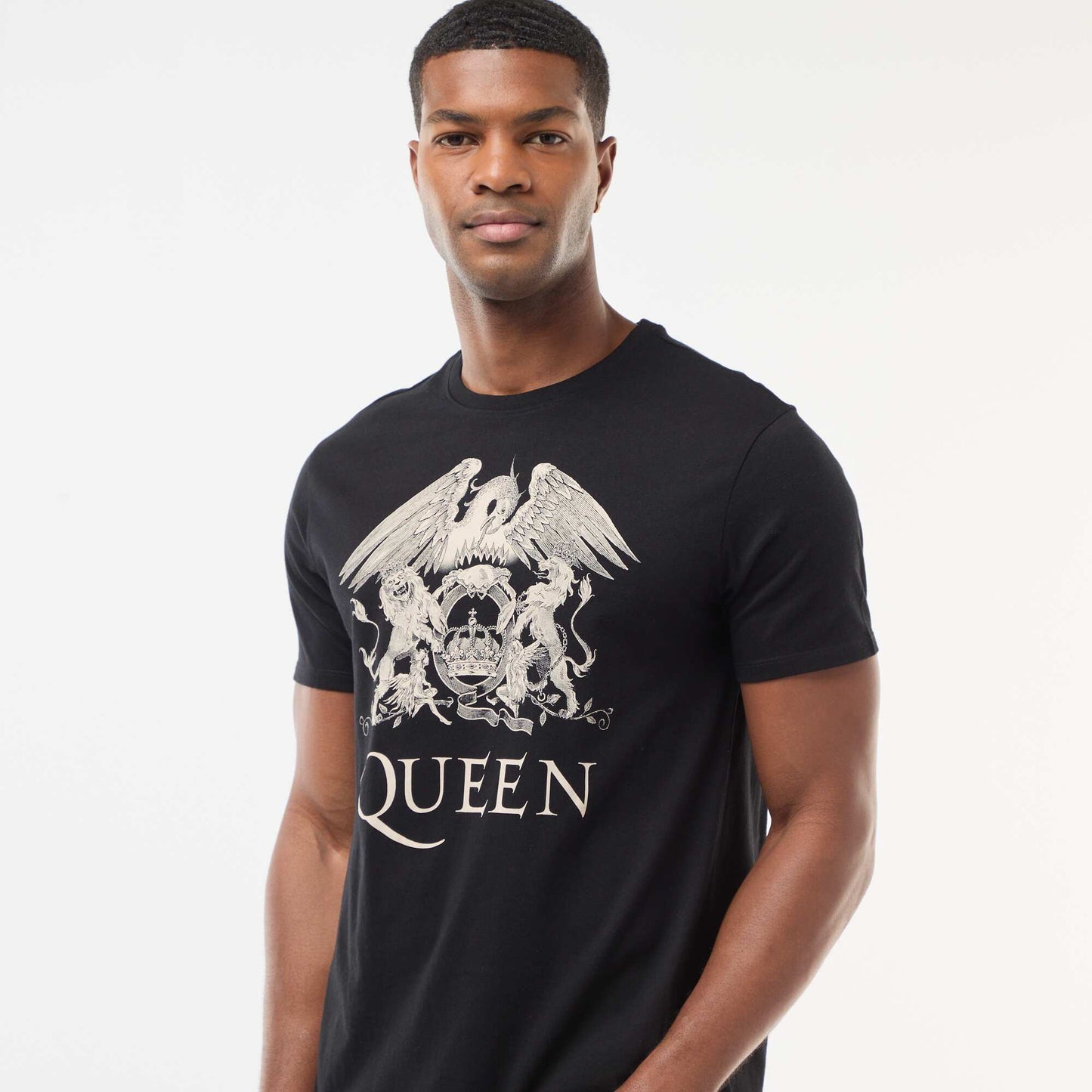 Camiseta estampada 'Queen' de manga corta NEGRO