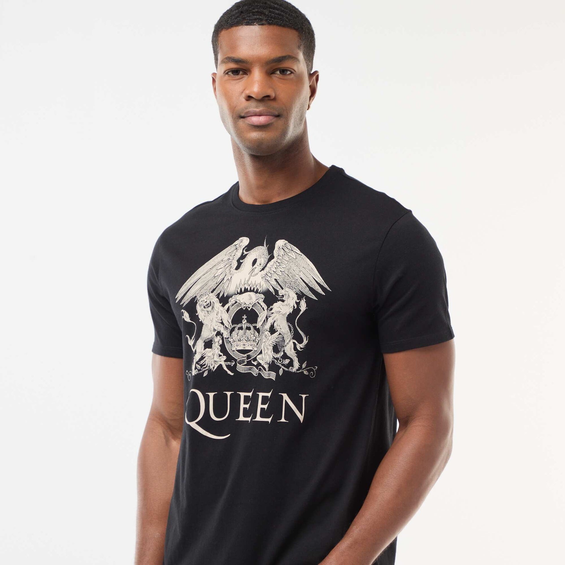 Camiseta estampada 'Queen' de manga corta NEGRO