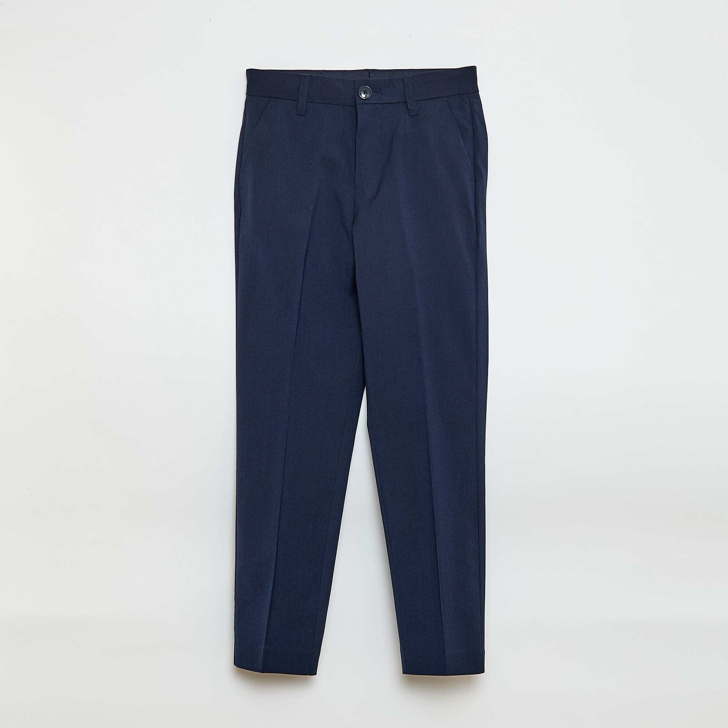 Pantalón de traje regular liso NEGRO