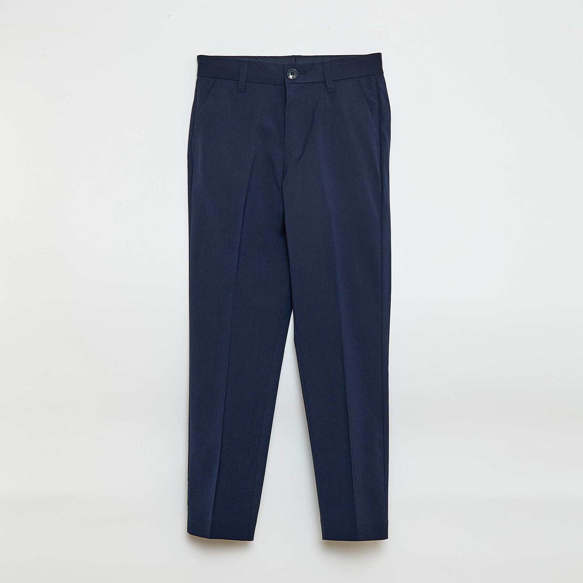Pantalón de traje regular liso NEGRO