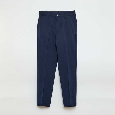 Pantalón de traje regular liso NEGRO