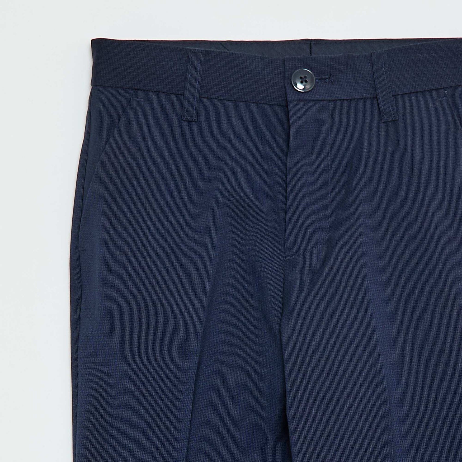 Pantalón de traje regular liso NEGRO
