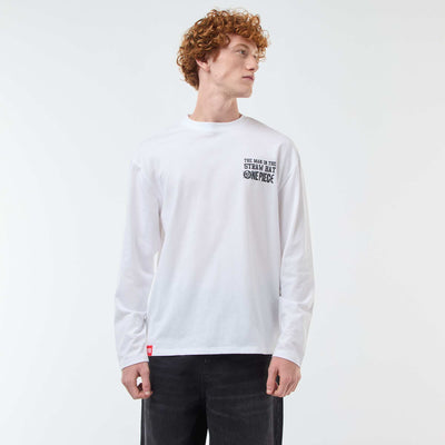 Camiseta 'fashion UK' One piece' manga corta BLANCO