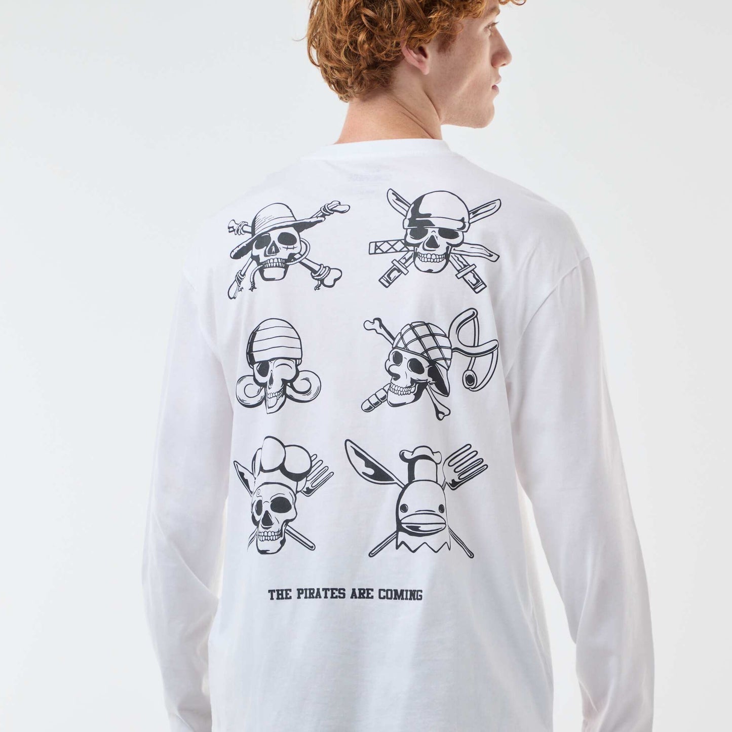 Camiseta 'fashion UK' One piece' manga corta BLANCO