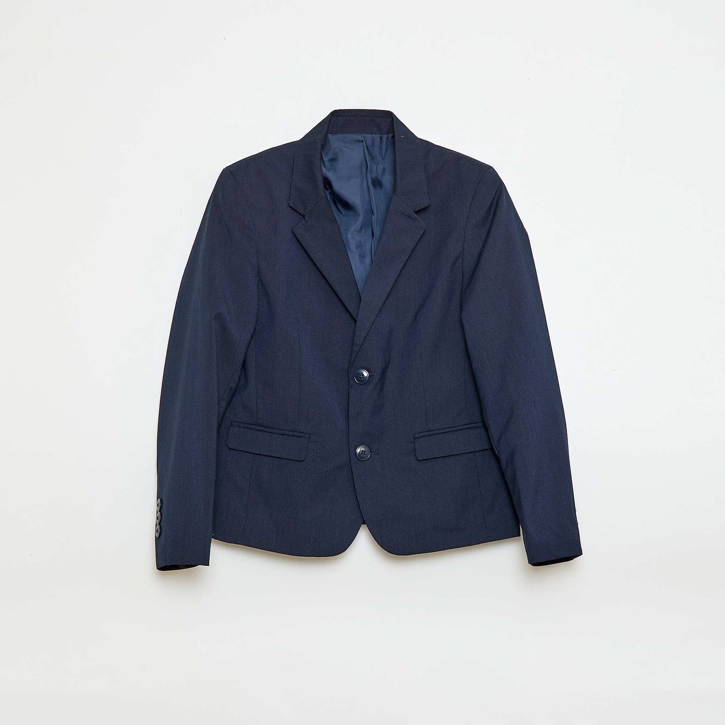 Chaqueta de traje slim fit lisa NEGRO