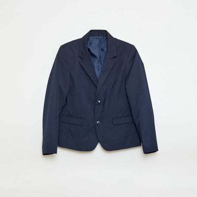 Chaqueta de traje slim fit lisa NEGRO