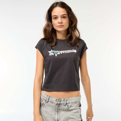 Camiseta corta 'Stitch' NEGRO