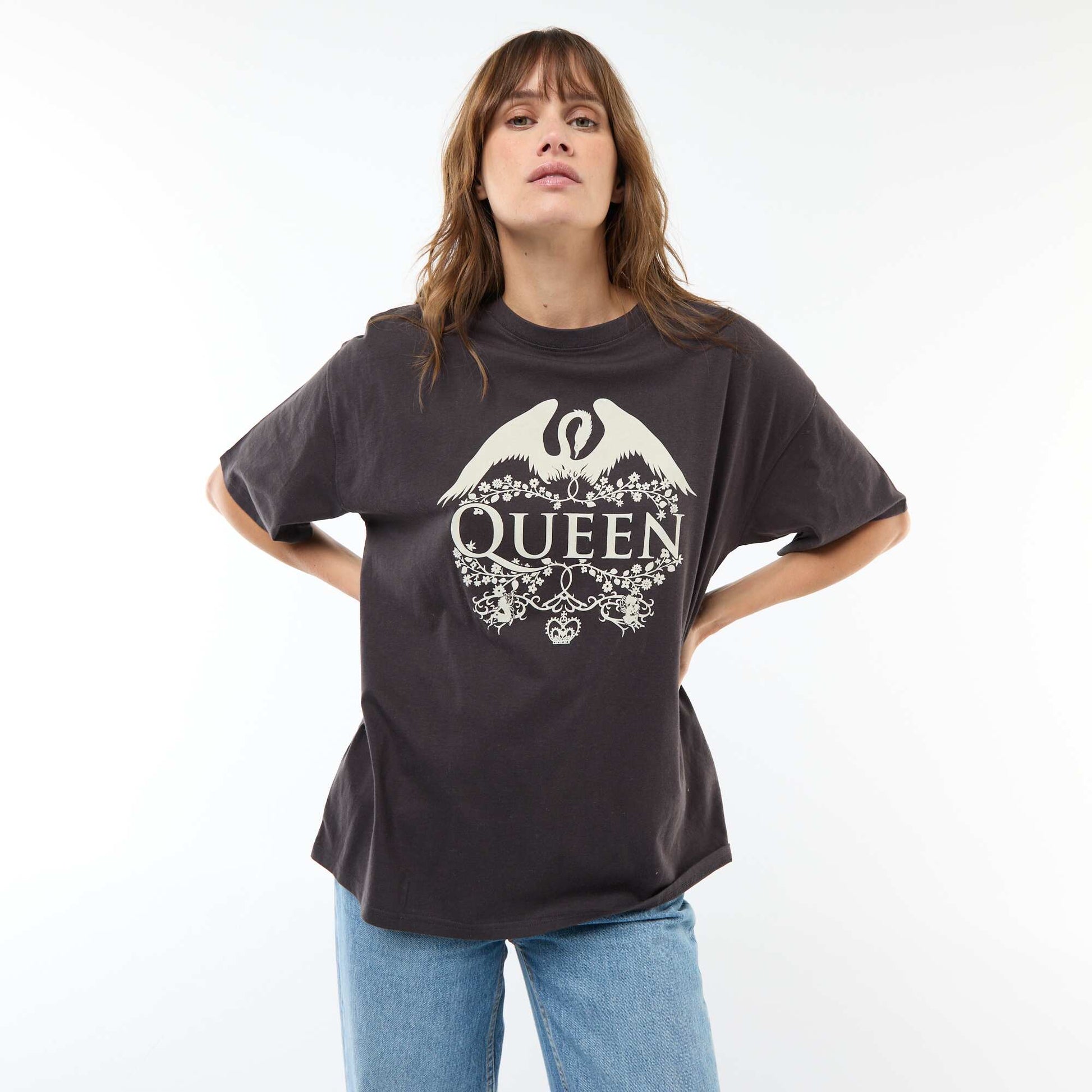Camiseta oversize 'Queen' NEGRO