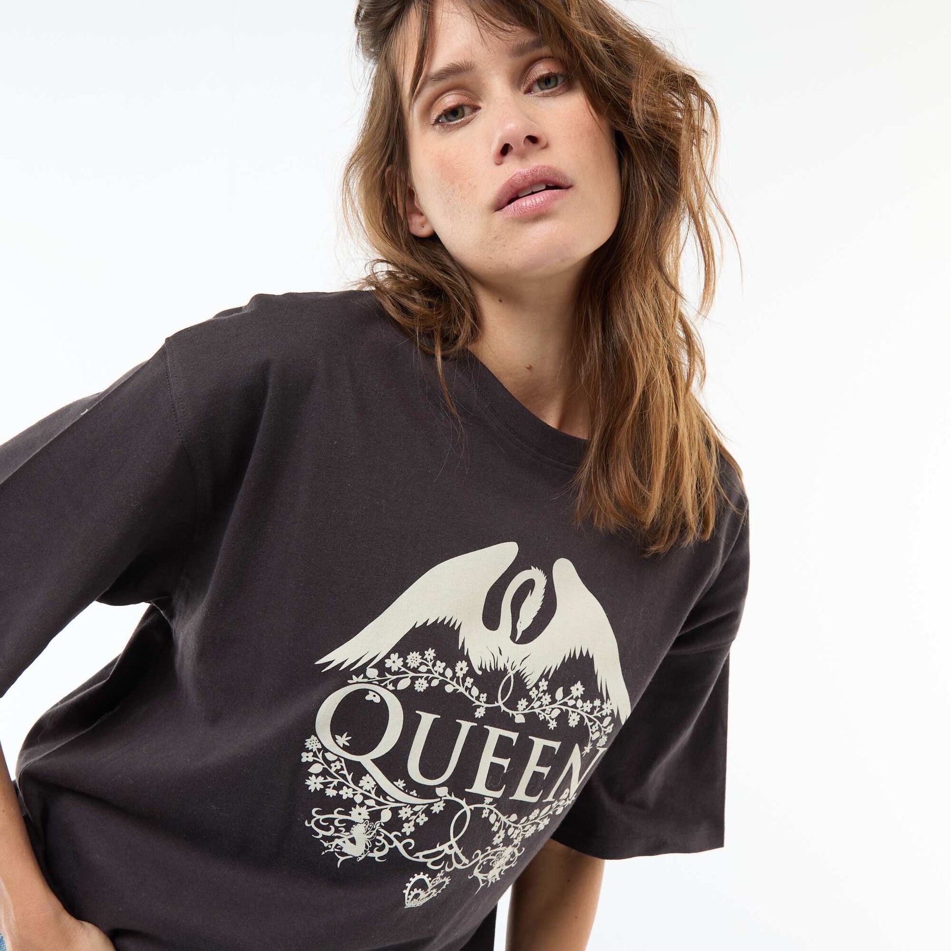 Camiseta oversize 'Queen' NEGRO