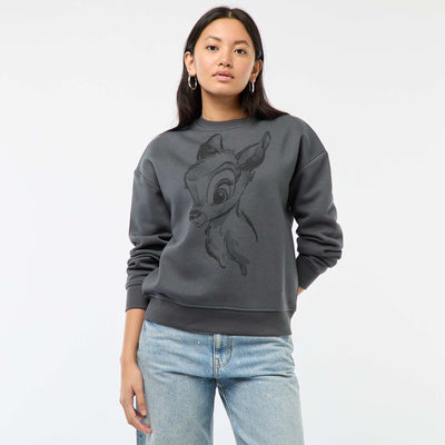 Buzo de felpa estampada 'Bambi' GRIS
