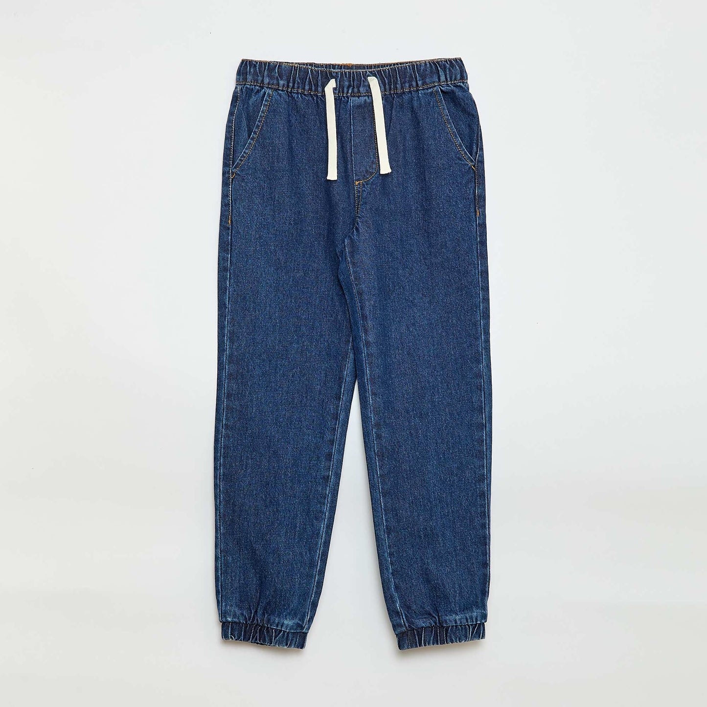 Pantalón denim corte jogger AZUL