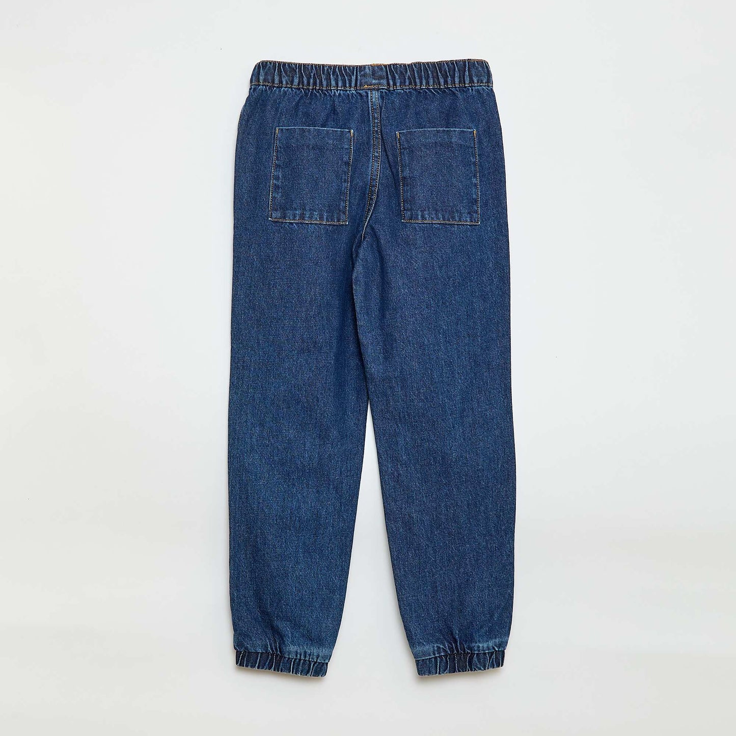 Pantalón denim corte jogger AZUL