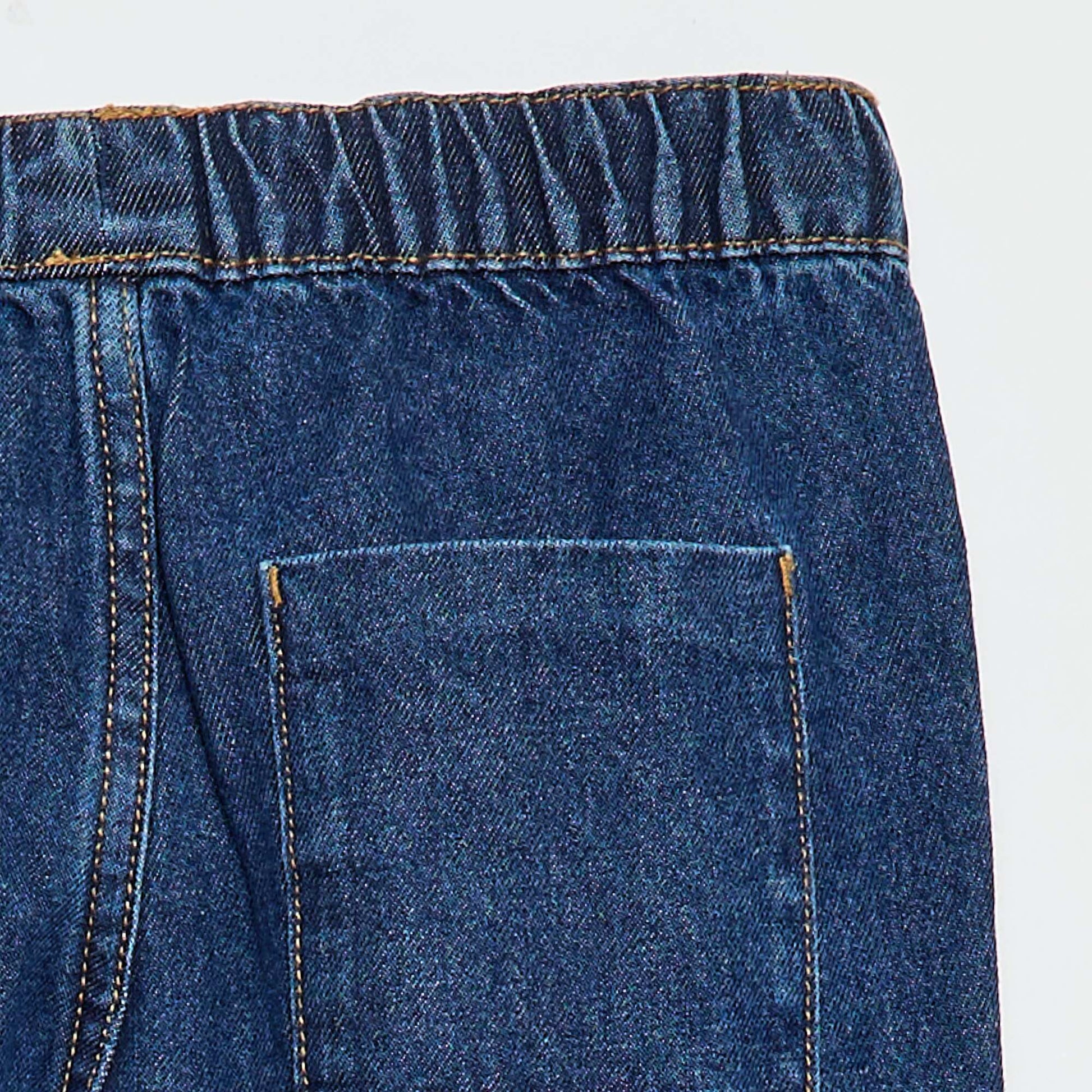 Pantalón denim corte jogger AZUL