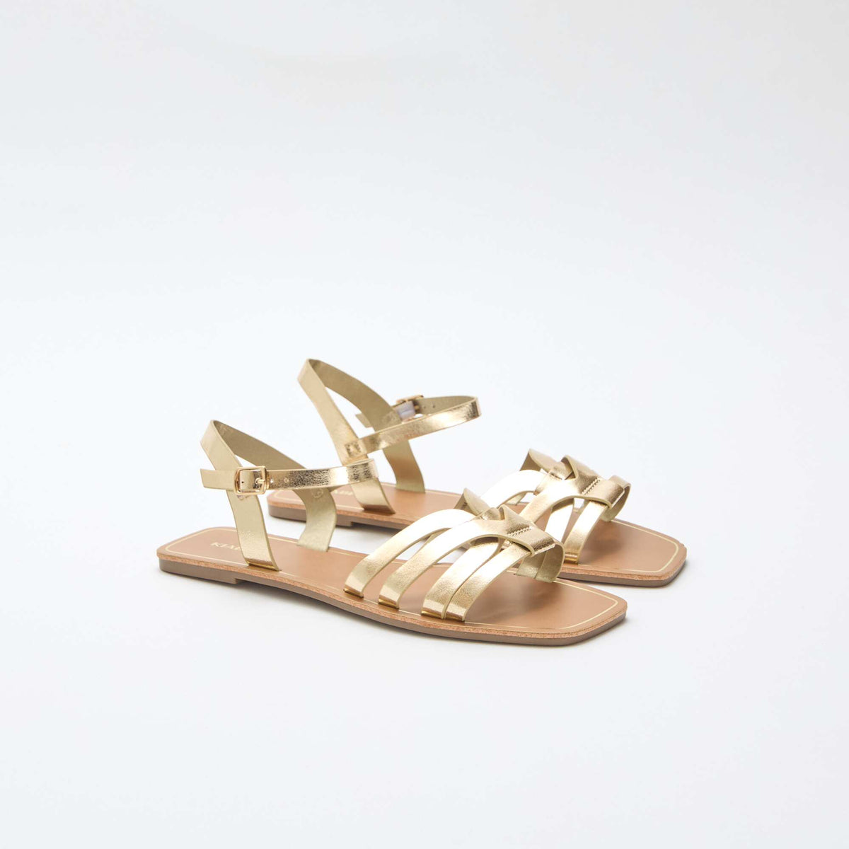 Sandalias con tira cruzada AMARILLO
