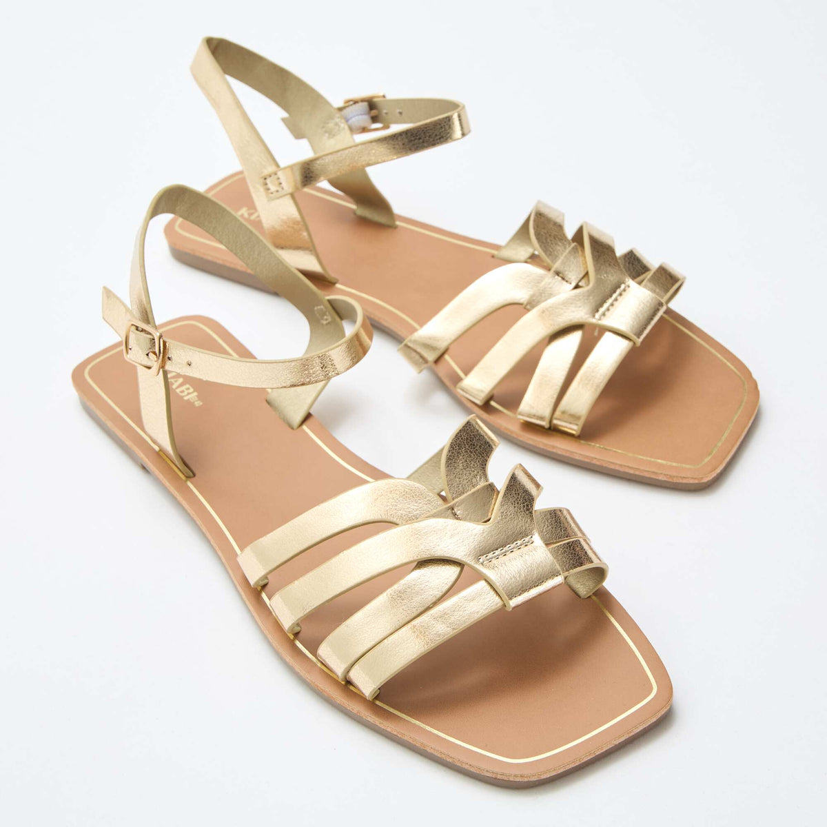 Sandalias con tira cruzada AMARILLO