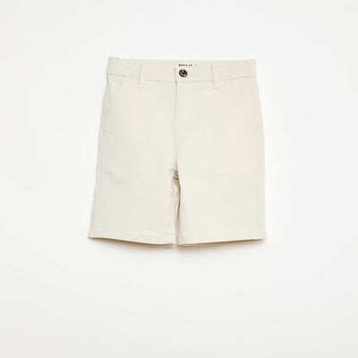 Bermuda chino de twill BLANCO