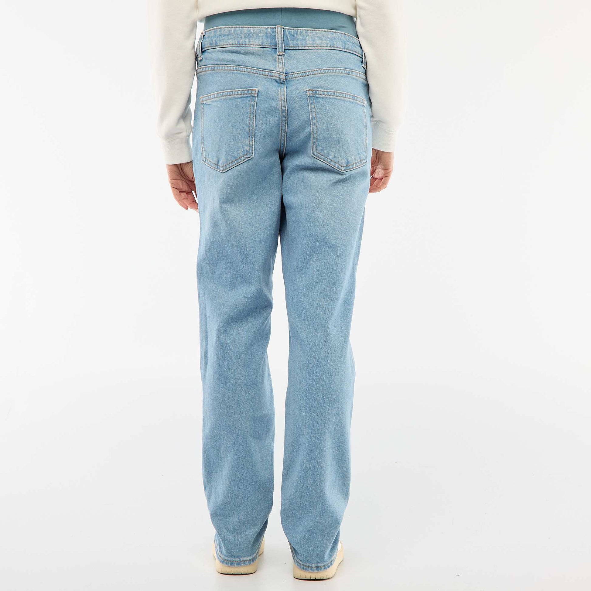 Pantalón de embarazo con cinturón elástico AZUL