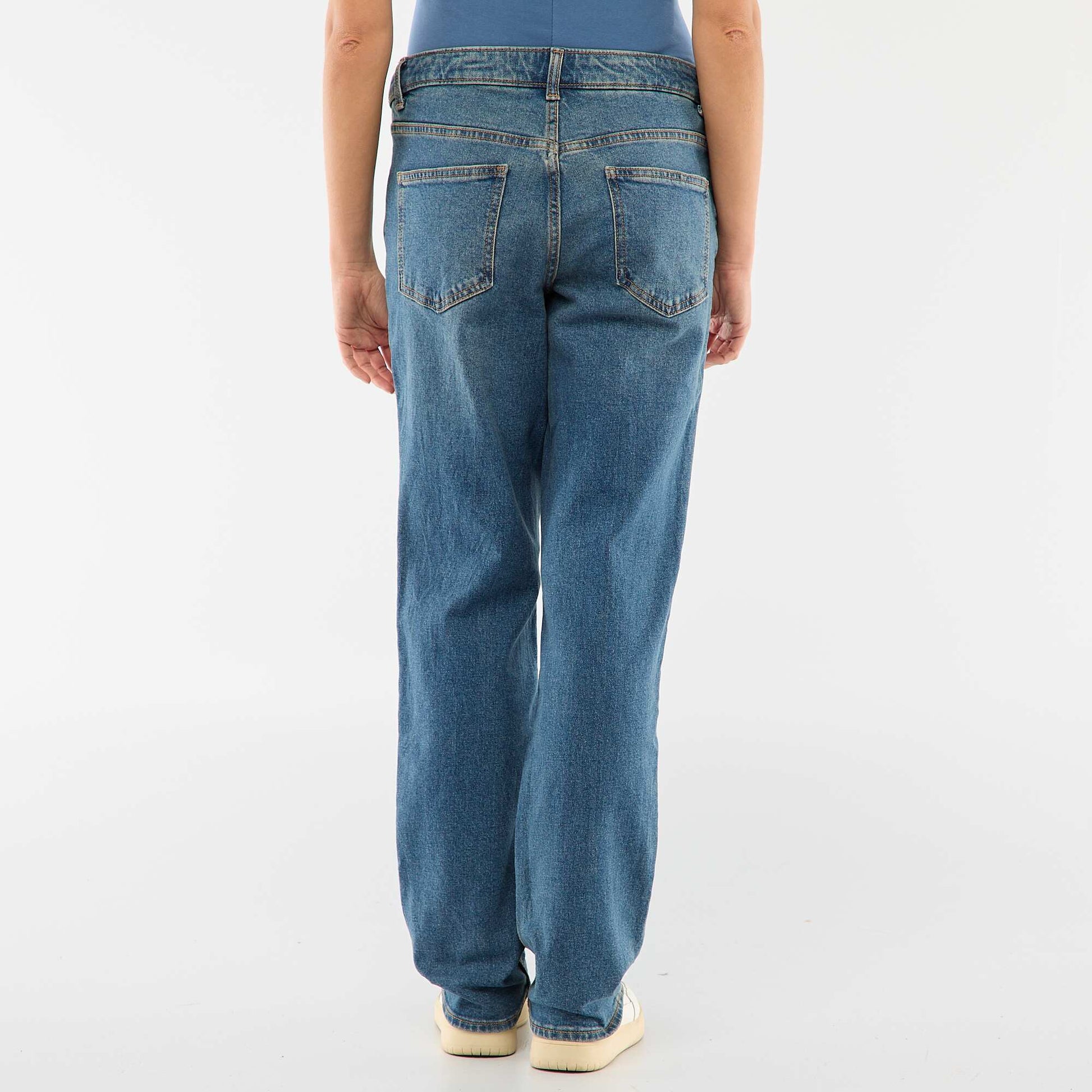 Pantalón de embarazo con cinturón elástico AZUL