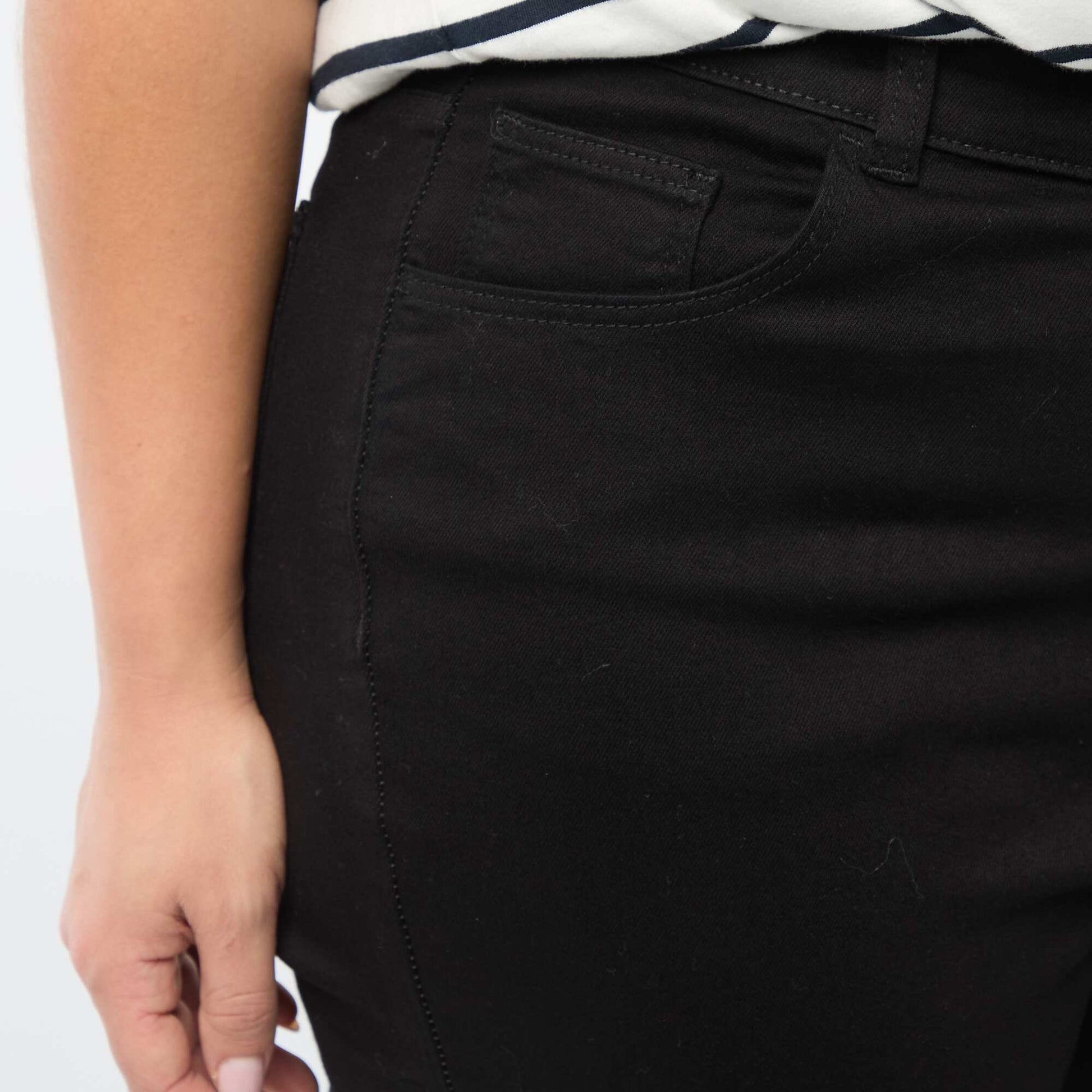 Pantalón skinny de tiro muy alto - L30 NEGRO
