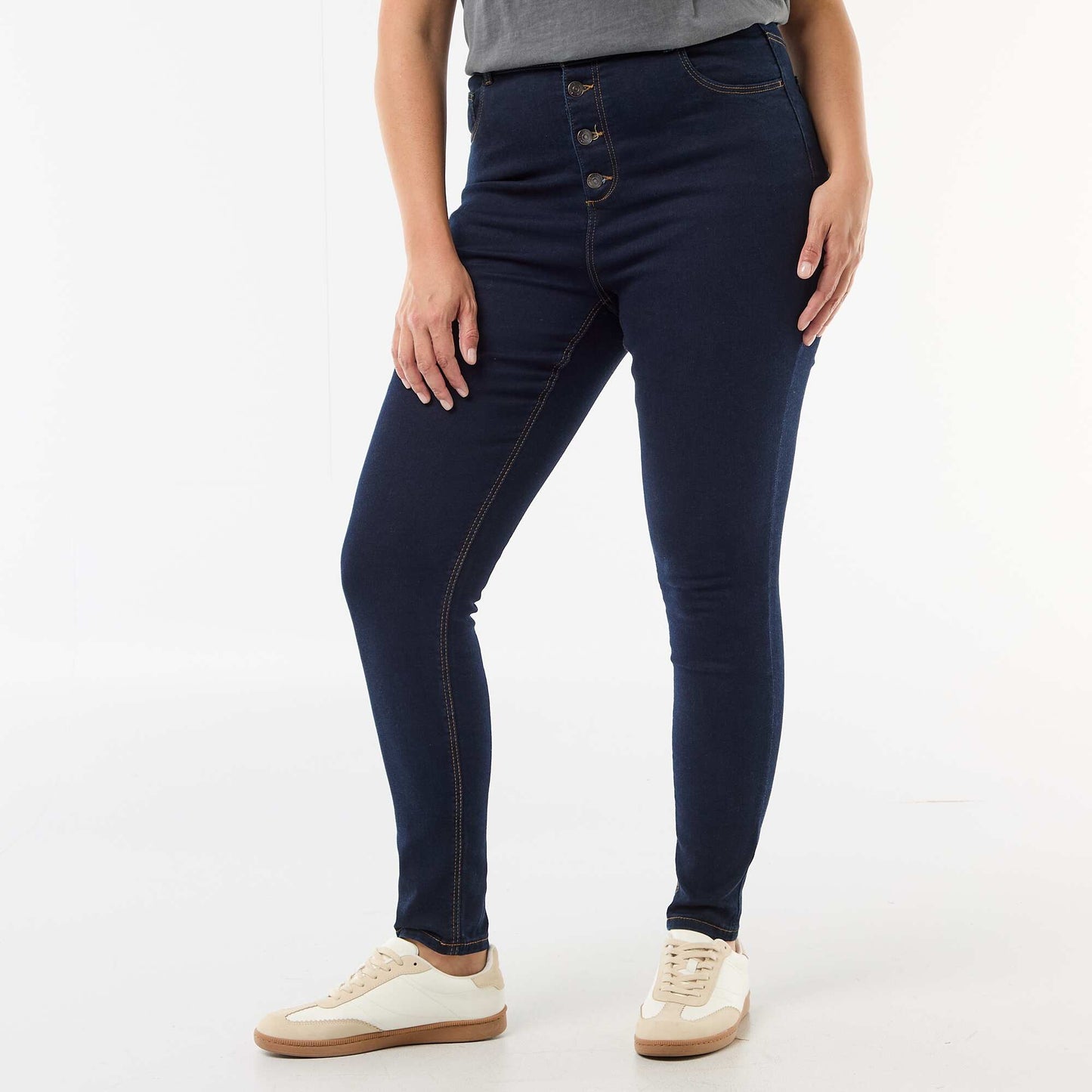 Pantalón skinny de tiro muy alto - L30 AZUL