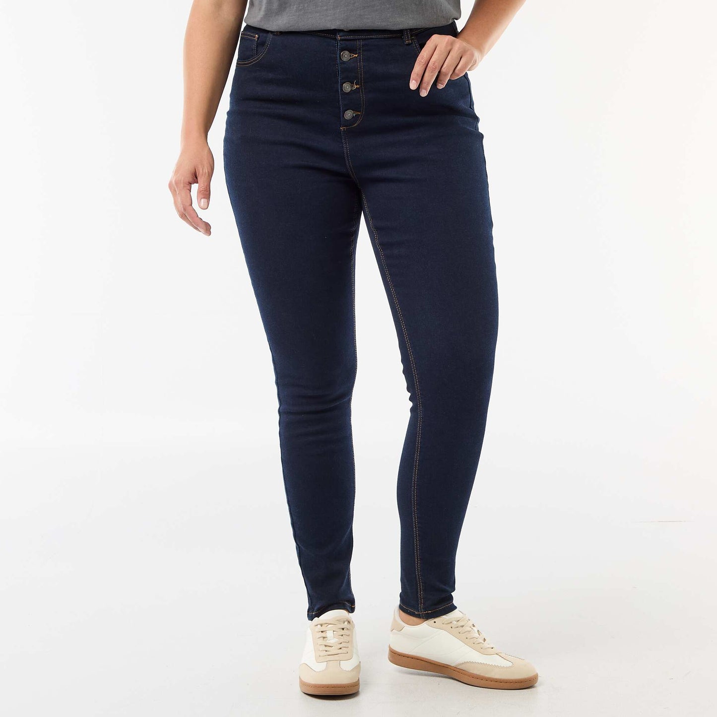 Pantalón skinny de tiro muy alto - L30 AZUL