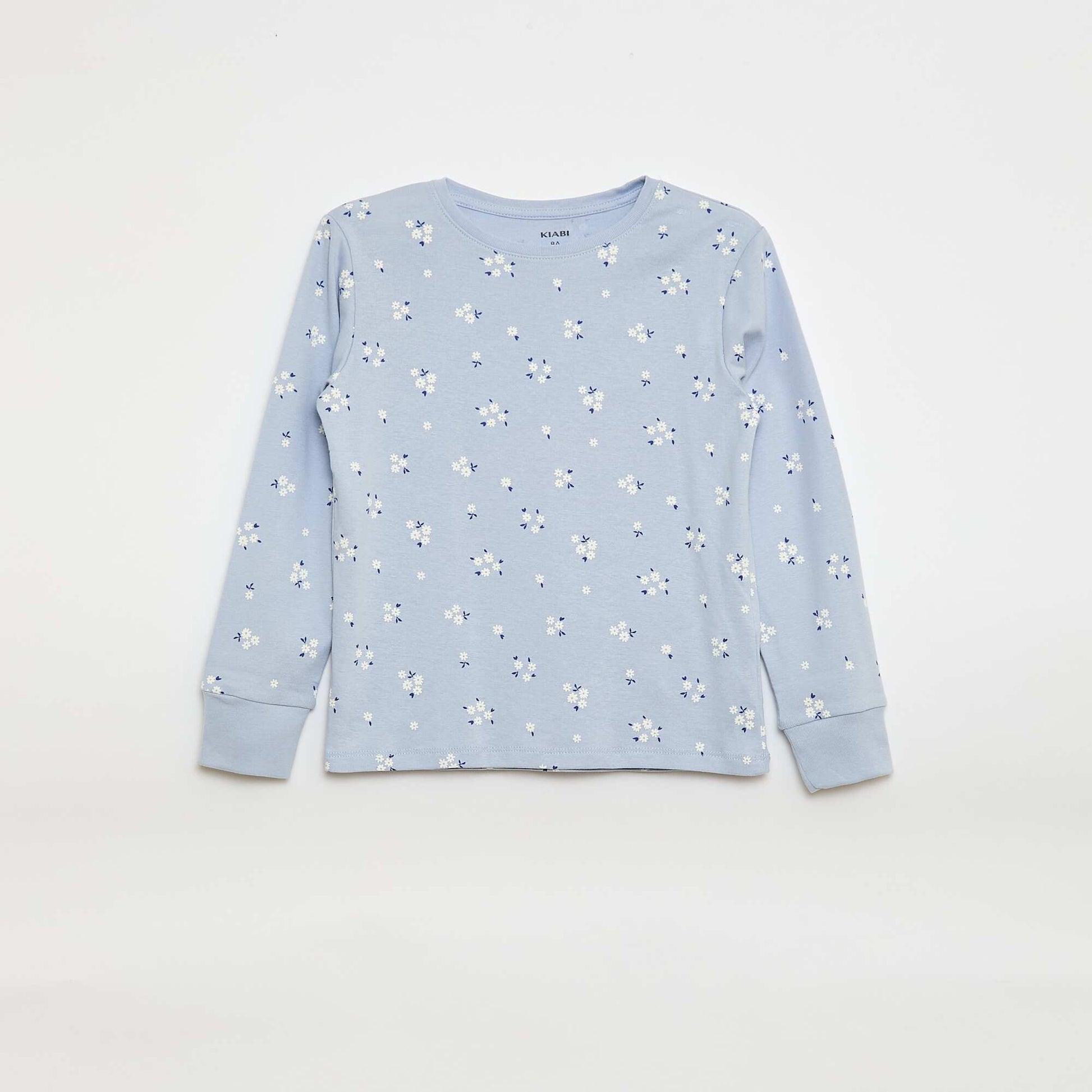 Conjunto de pijama estampado camiseta + pantalón - 2 piezas AZUL
