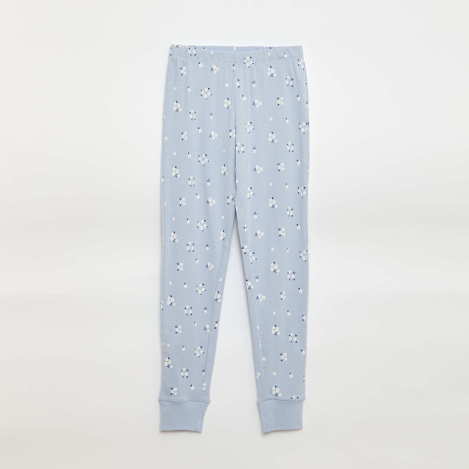 Conjunto de pijama estampado camiseta + pantalón - 2 piezas AZUL