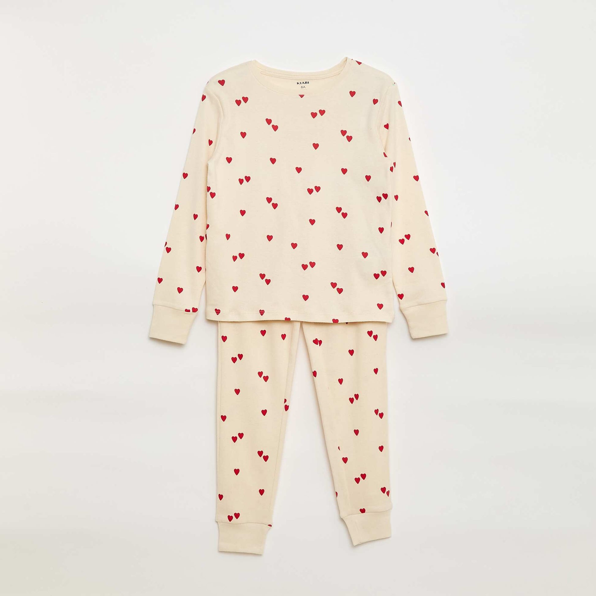 Conjunto de pijama estampado camiseta + pantalón - 2 piezas BLANCO