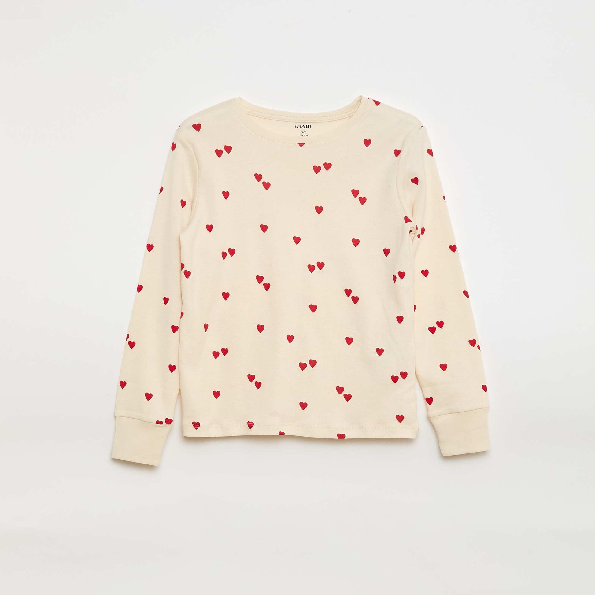 Conjunto de pijama estampado camiseta + pantalón - 2 piezas BLANCO