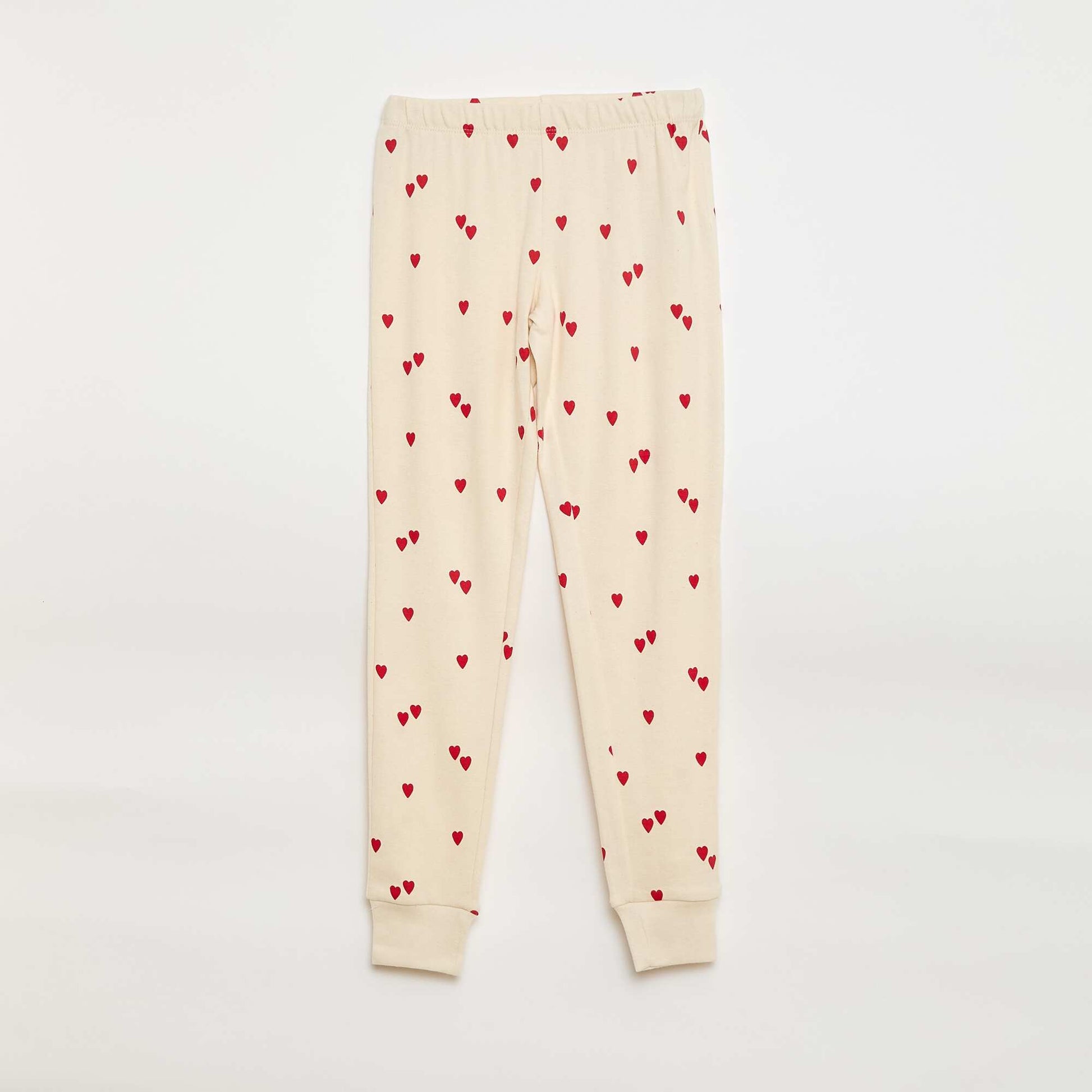 Conjunto de pijama estampado camiseta + pantalón - 2 piezas BLANCO