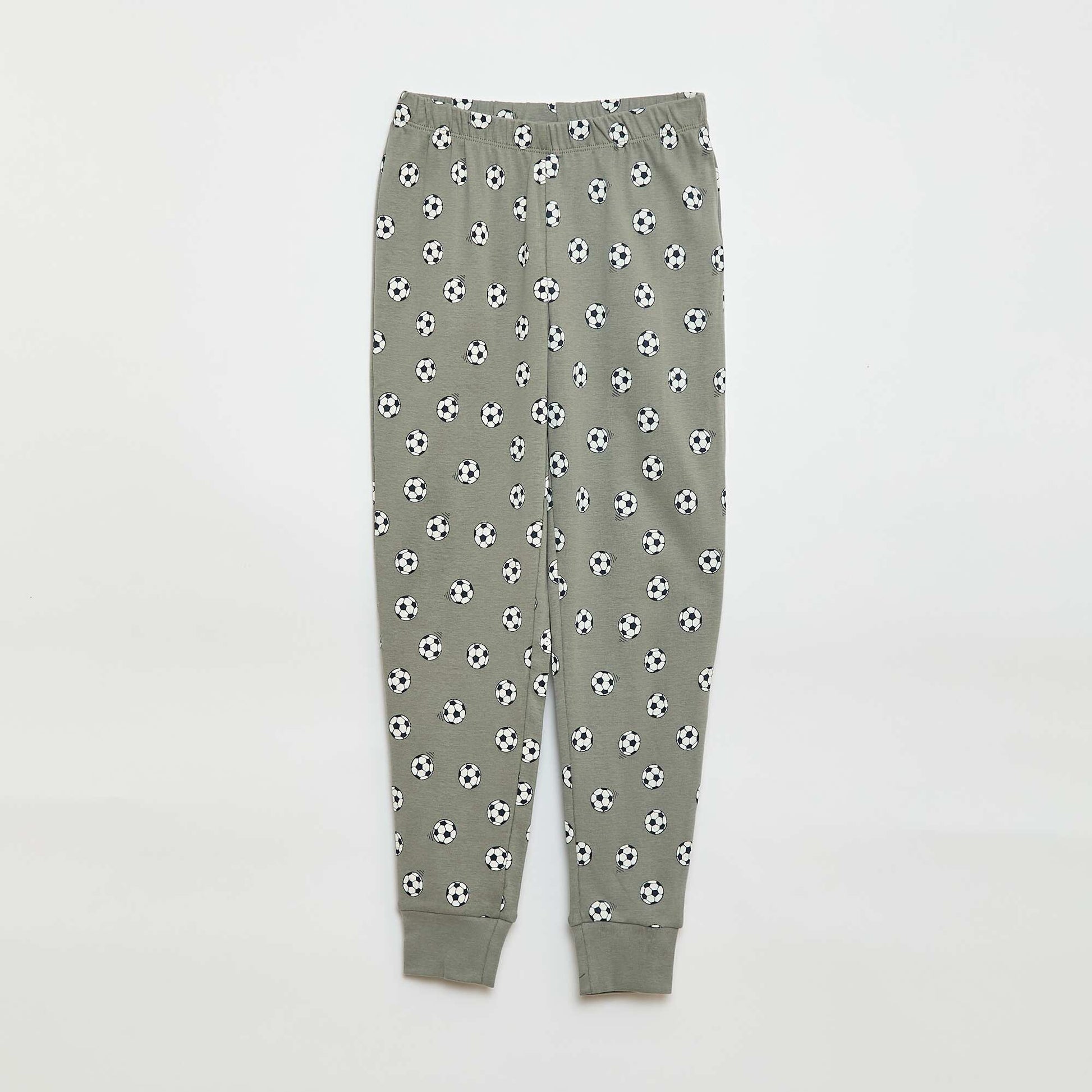Conjunto de pijama largo estampado - 2 piezas GRIS