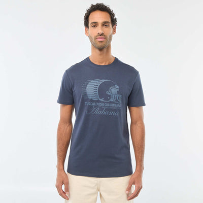 Camiseta de cuello redondo y manga corta estampada AZUL