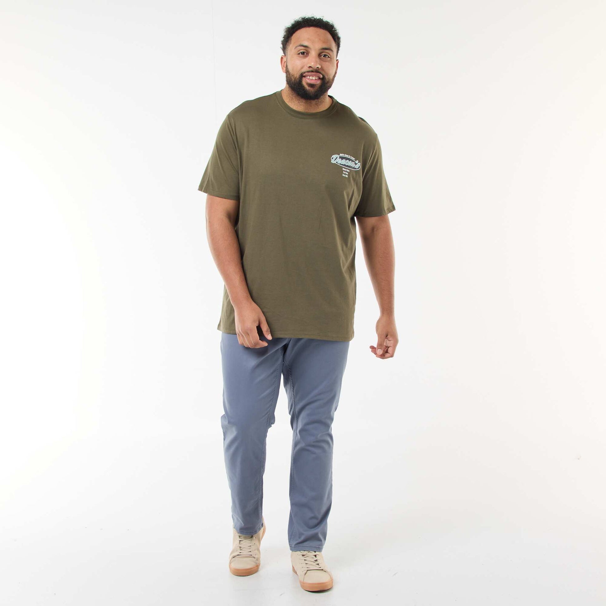 Camiseta estampada de manga corta KAKI