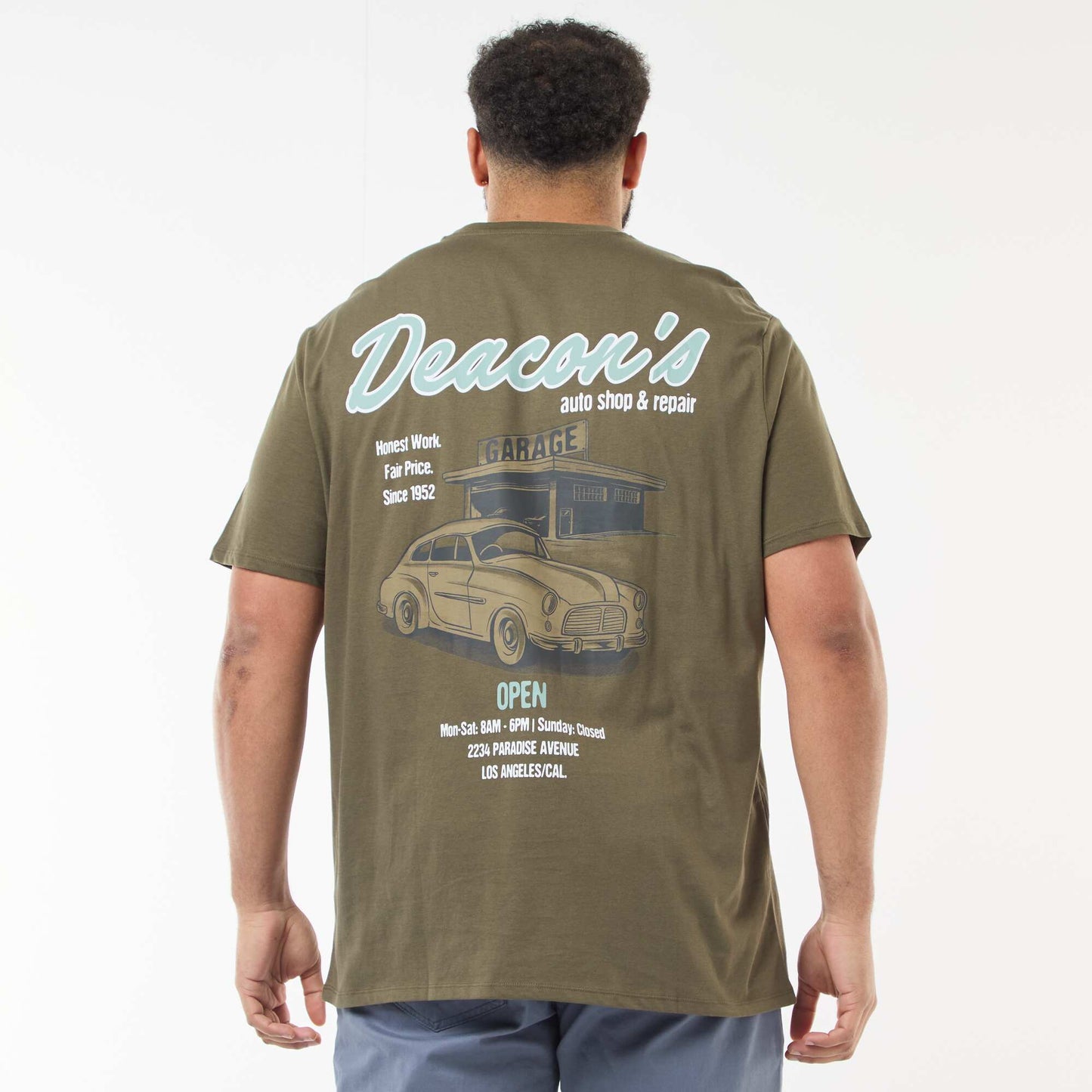Camiseta estampada de manga corta KAKI