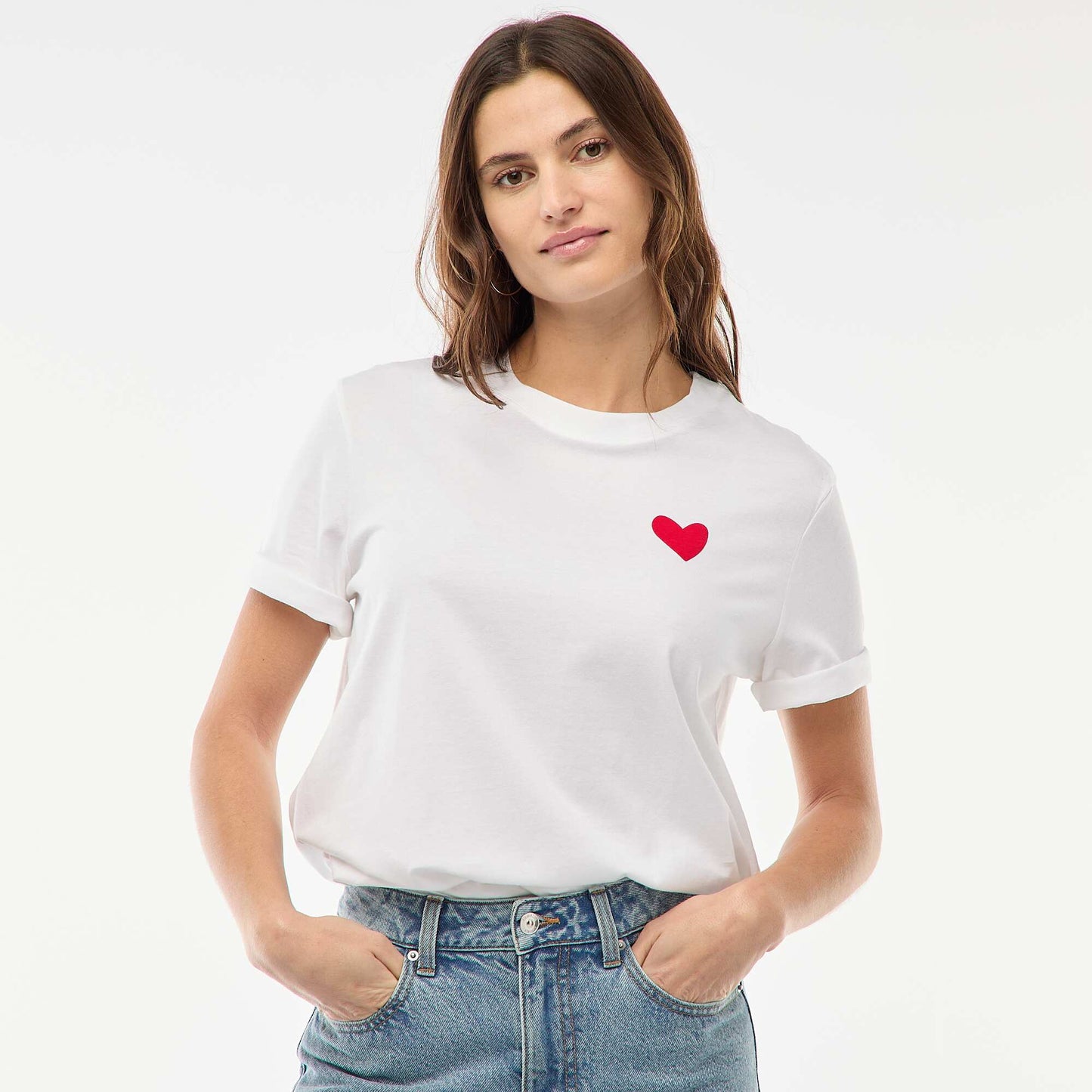 Camiseta estampada de manga corta BLANCO