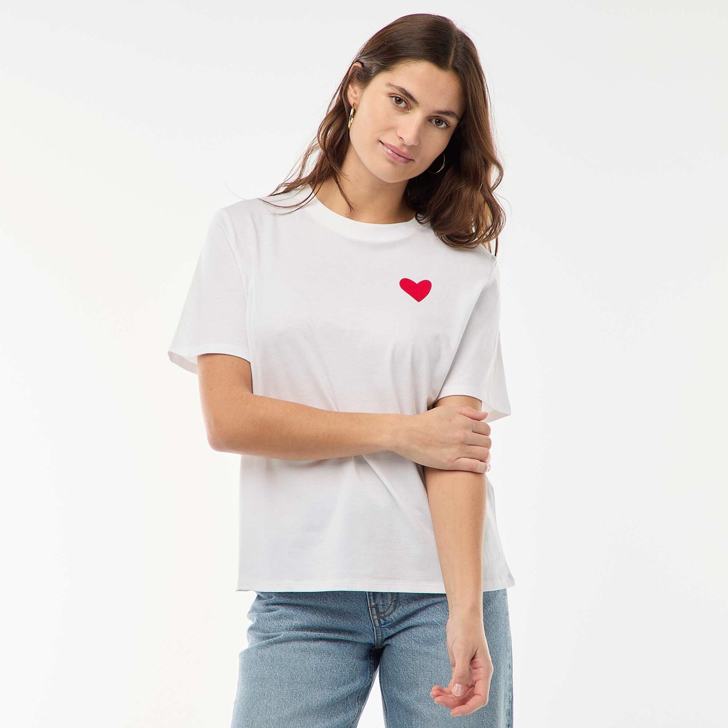 Camiseta estampada de manga corta BLANCO