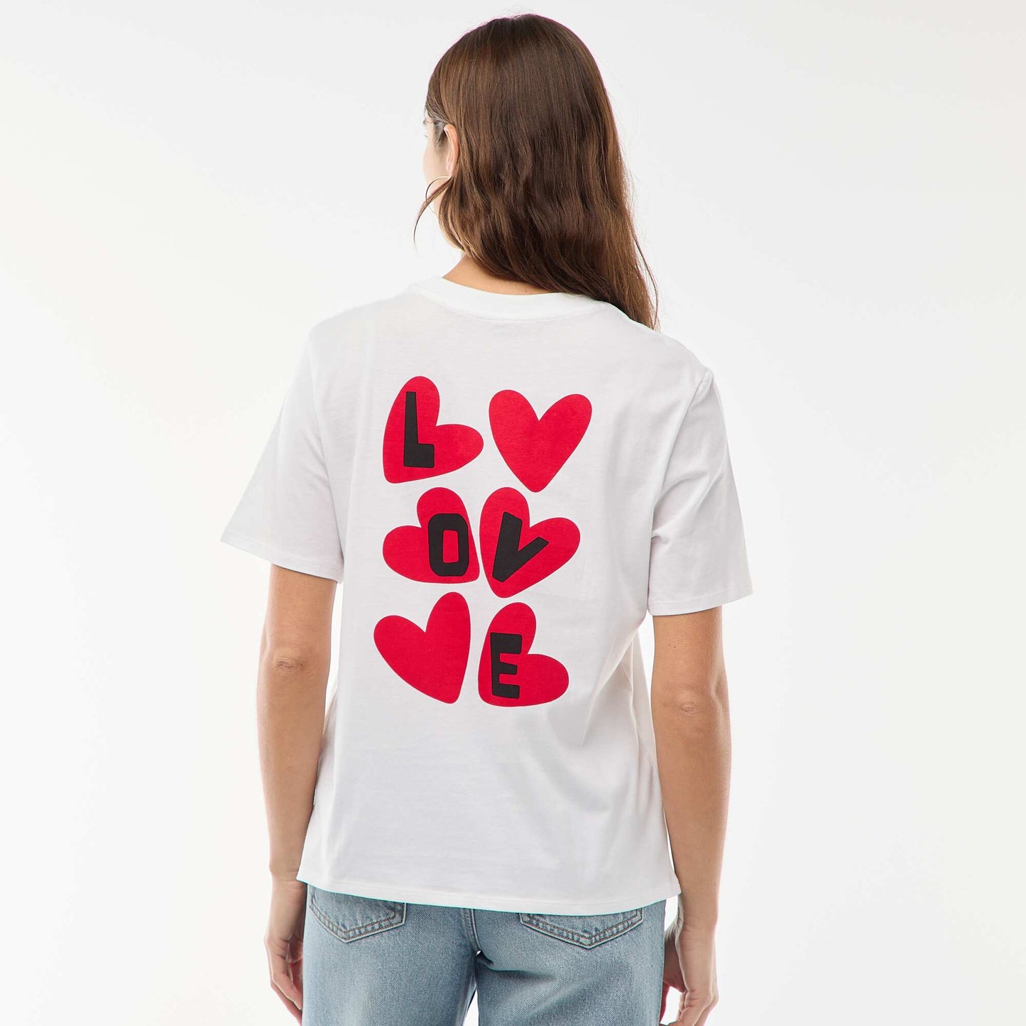 Camiseta estampada de manga corta BLANCO