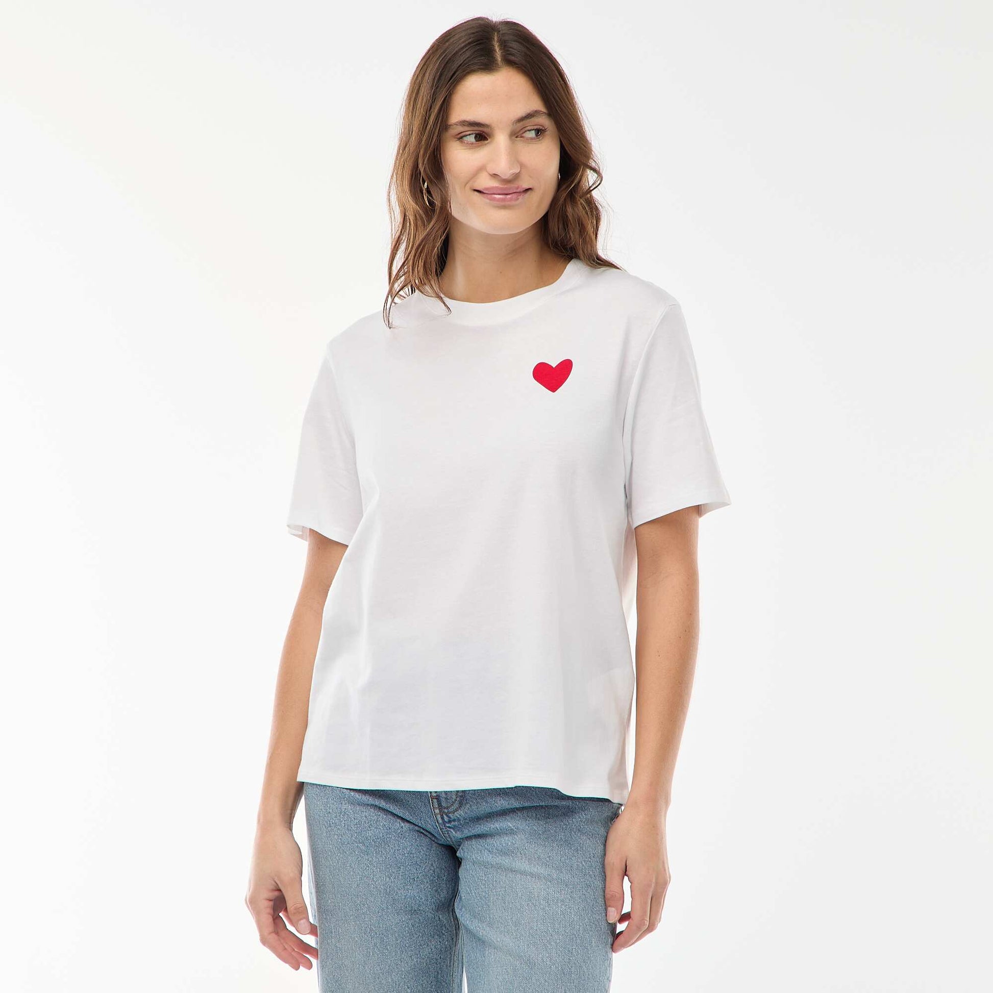 Camiseta estampada de manga corta BLANCO