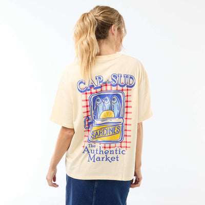 Camiseta oversize con mensaje AMARILLO