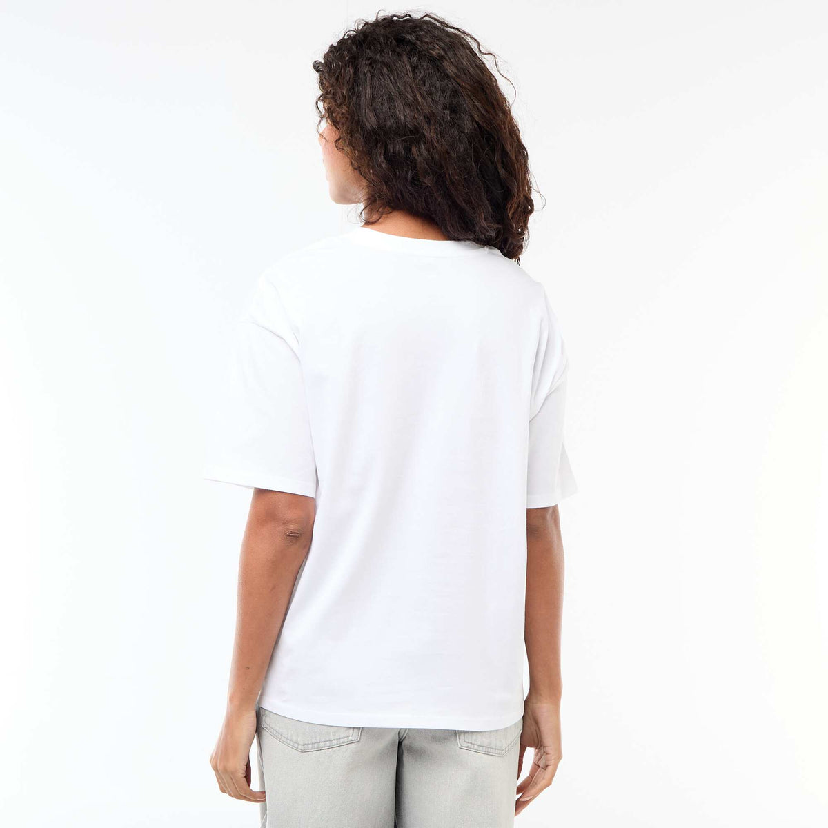 Camiseta oversize con mensaje BLANCO