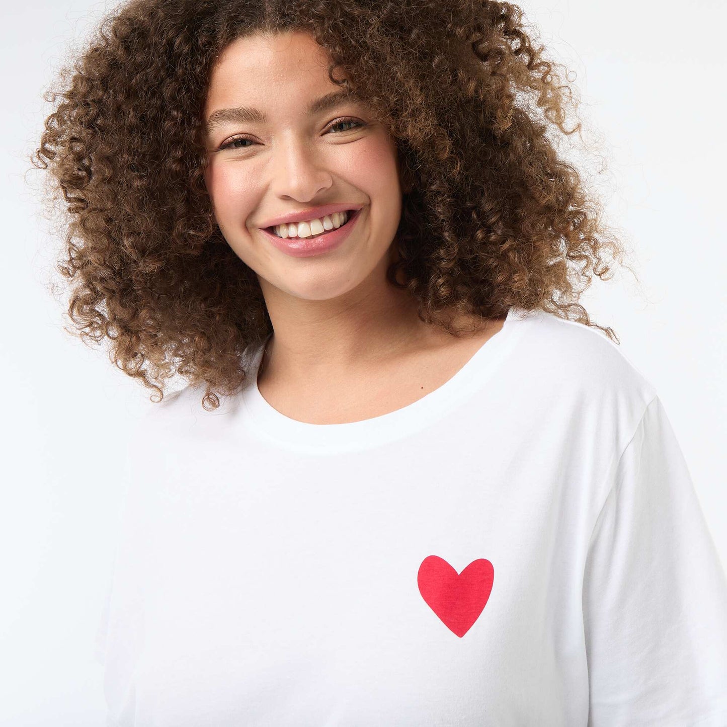 Camiseta corte oversize de manga corta BLANCO