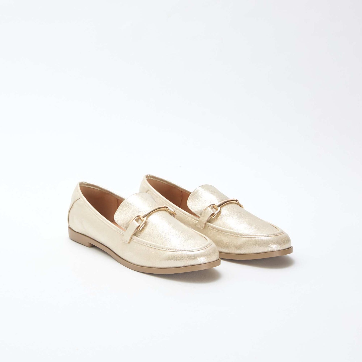 Mocasines plateados con purpurina AMARILLO