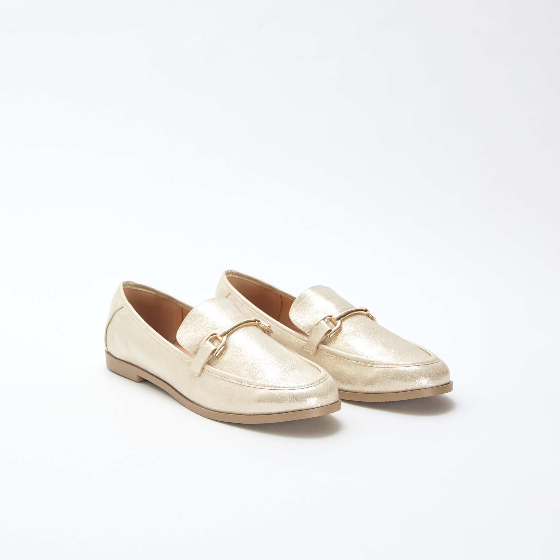 Mocasines plateados con purpurina AMARILLO