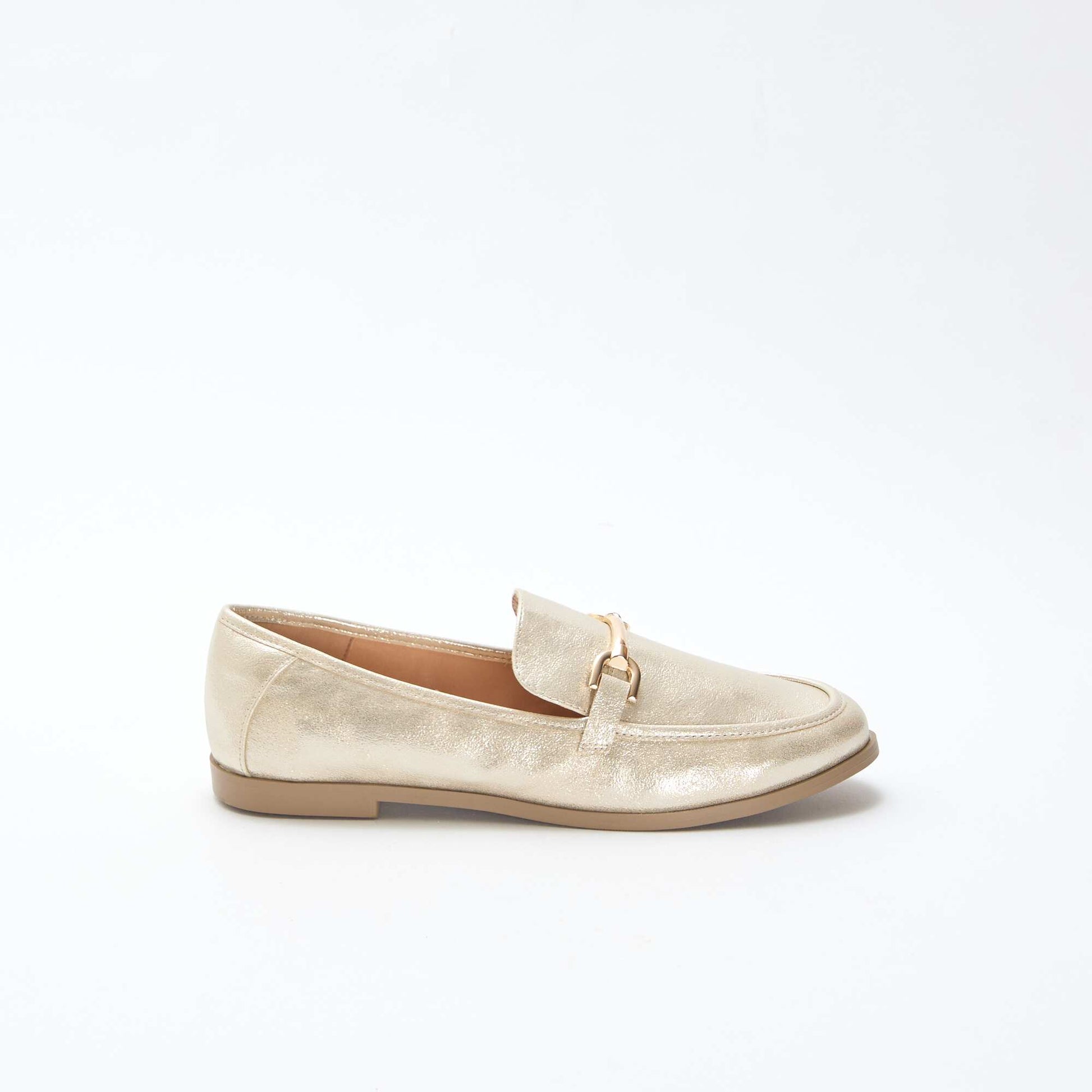 Mocasines plateados con purpurina AMARILLO