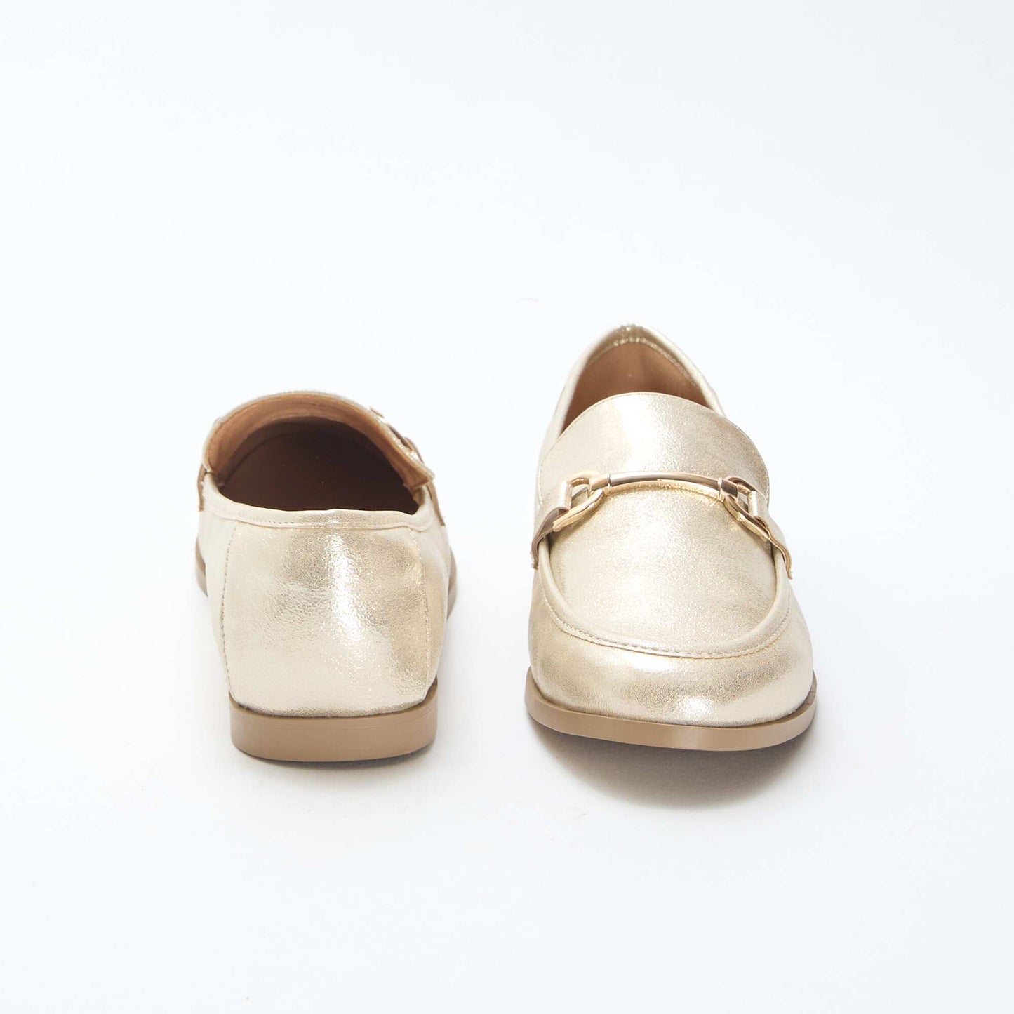 Mocasines plateados con purpurina AMARILLO