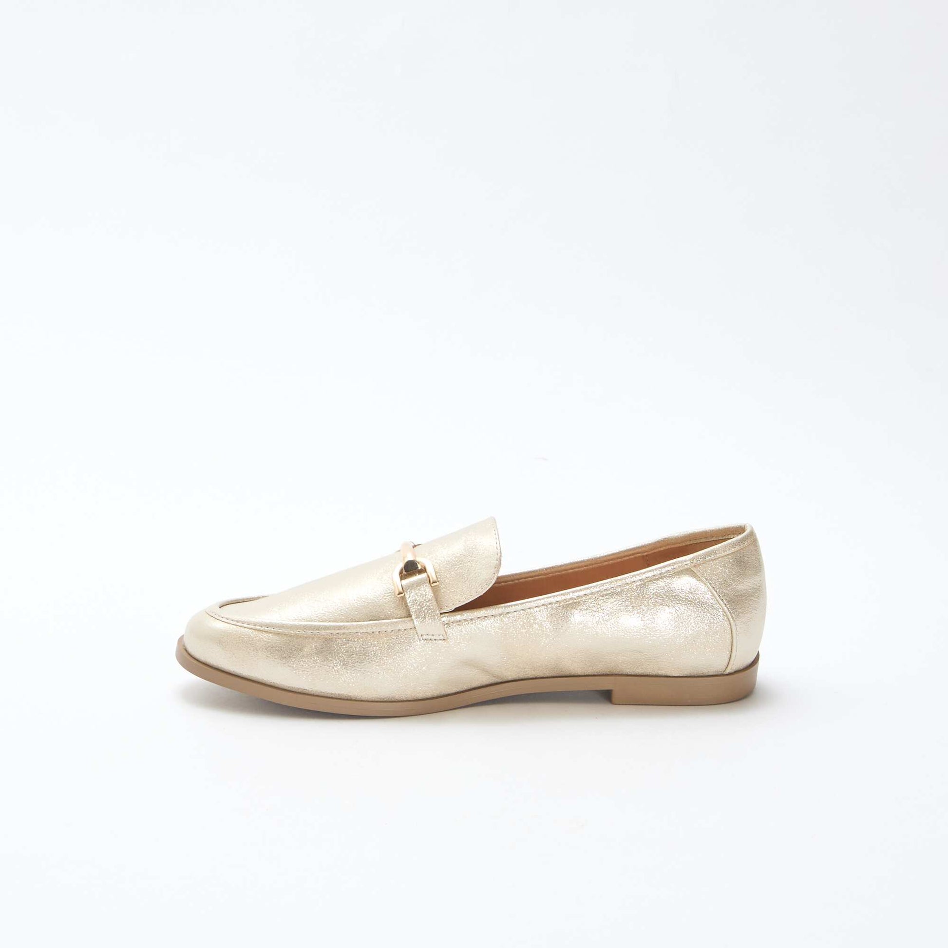 Mocasines plateados con purpurina AMARILLO