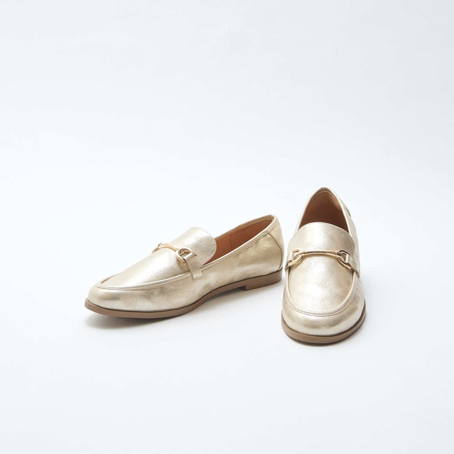 Mocasines plateados con purpurina AMARILLO