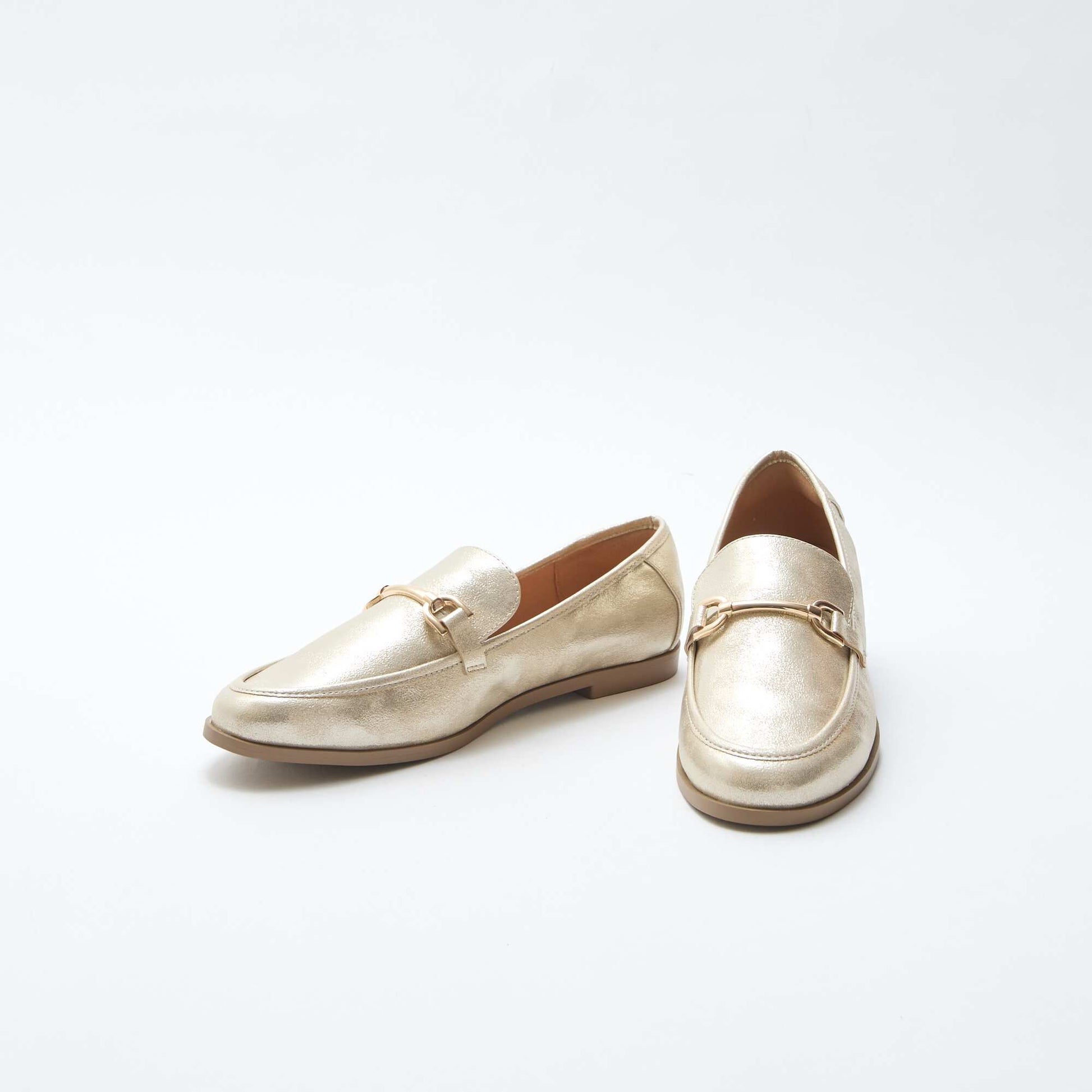 Mocasines plateados con purpurina AMARILLO