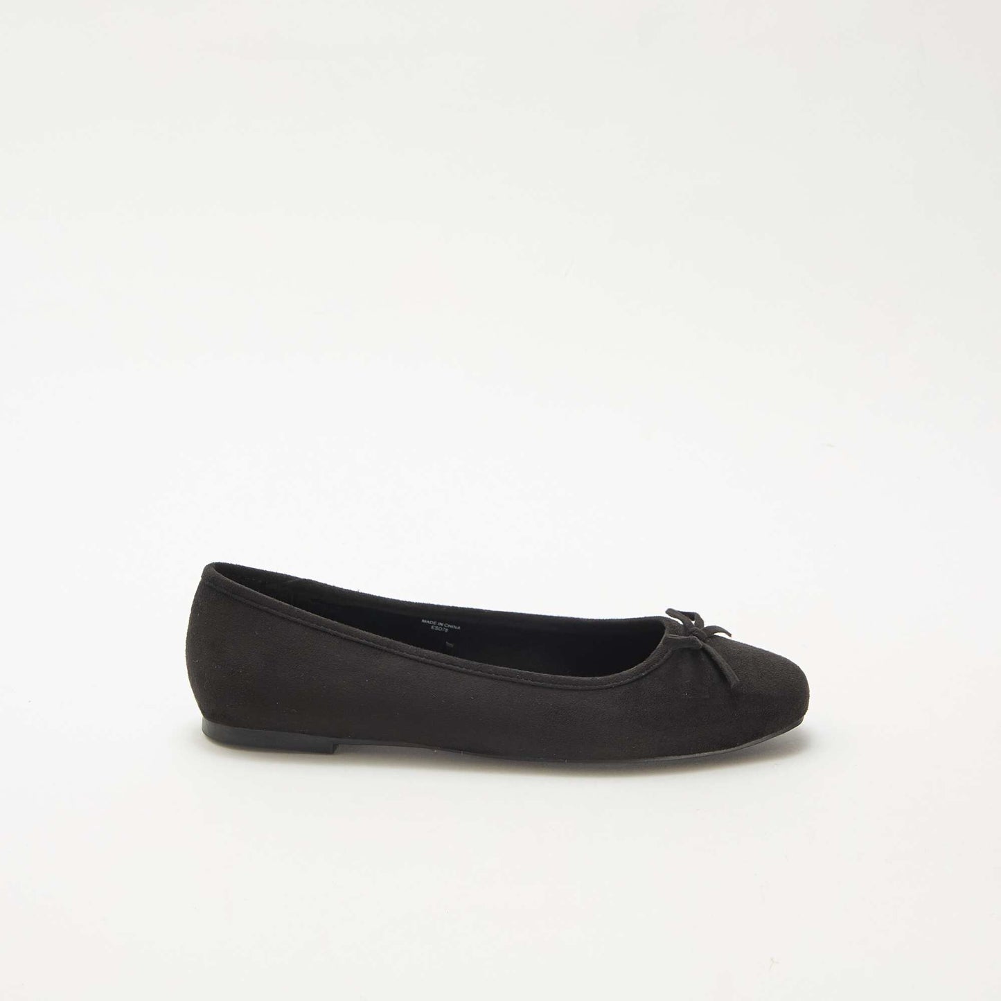 Bailarinas lisas de antelina NEGRO