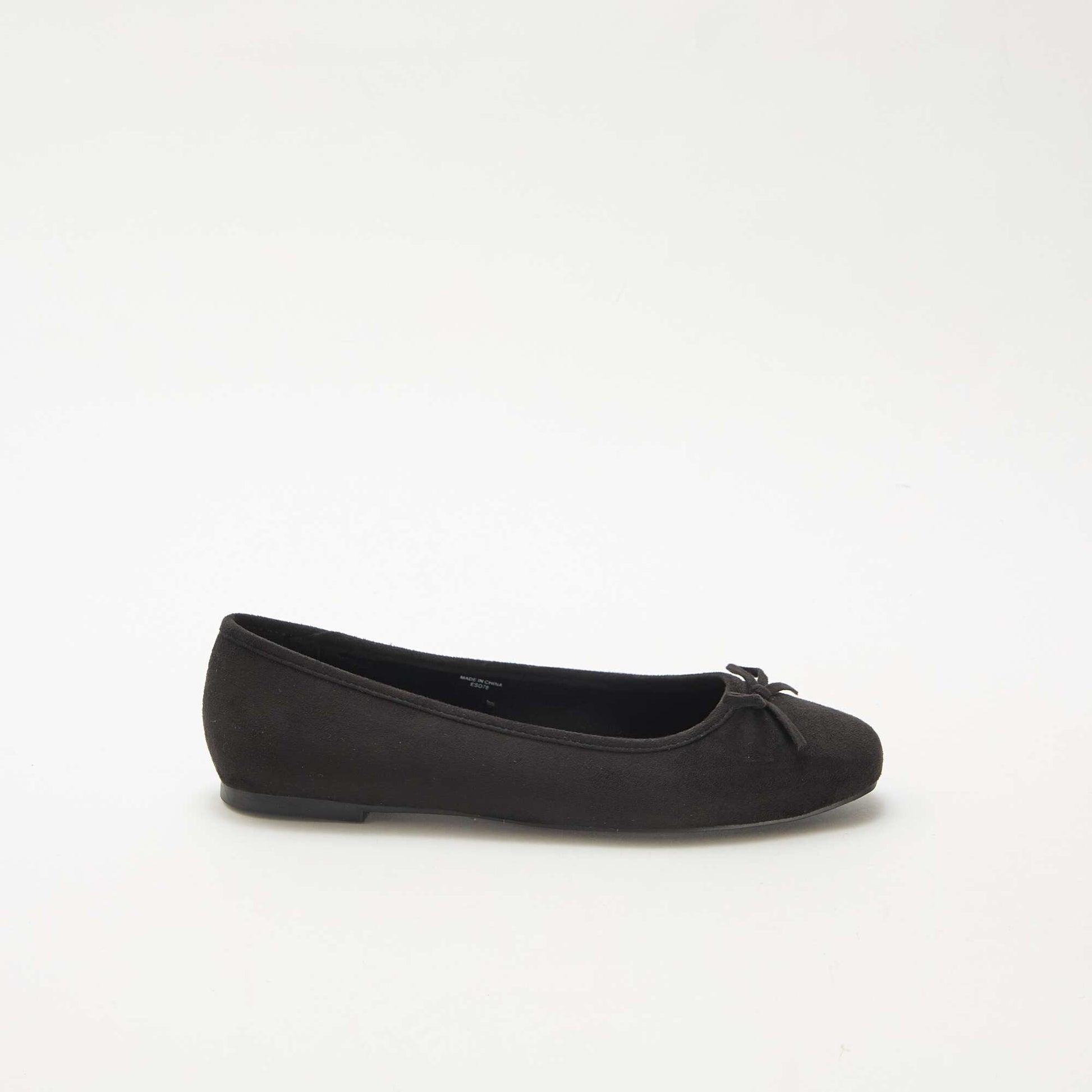 Bailarinas lisas de antelina NEGRO